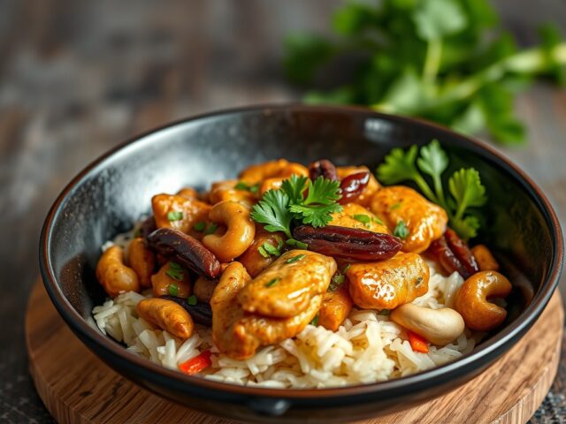 Kip uit de Wok met Asperges en Cashewnoten — AI-gegenereerde illustratie