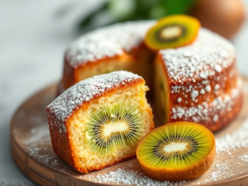 Kiwi cake, AI-gegenereerde illustratie