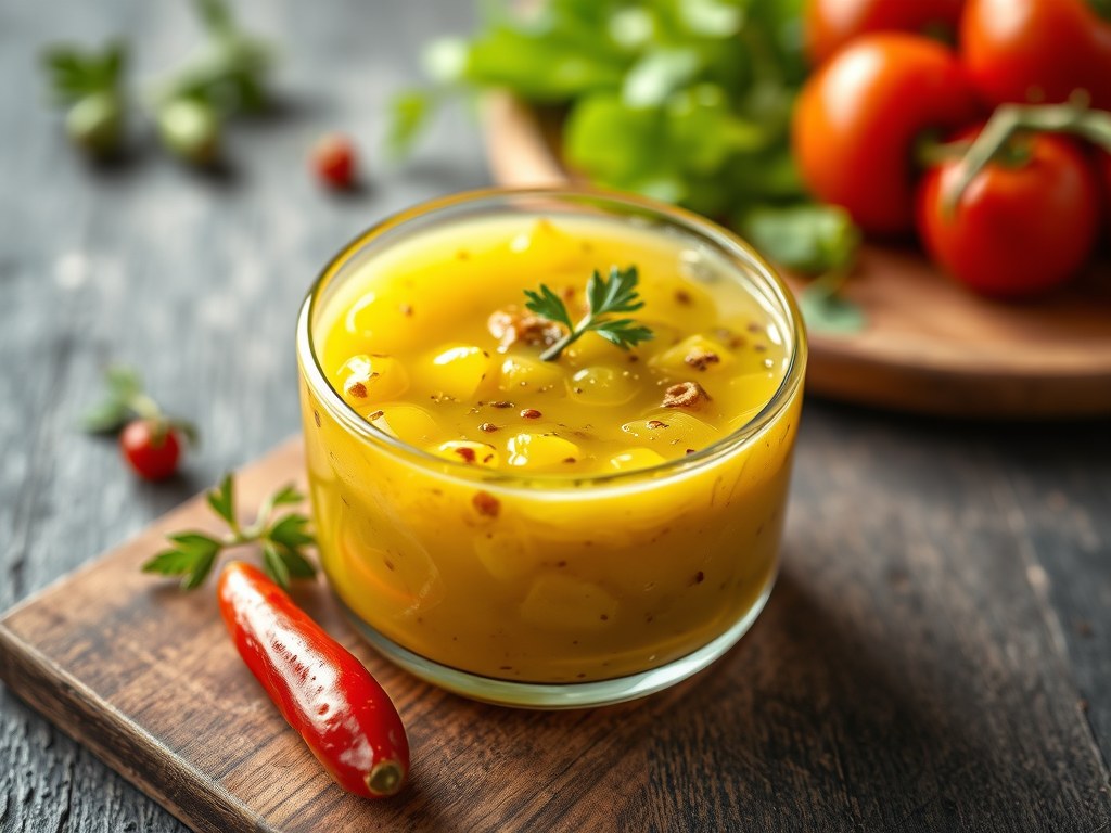 Klassieke vinaigrette, AI-gegenereerde illustratie