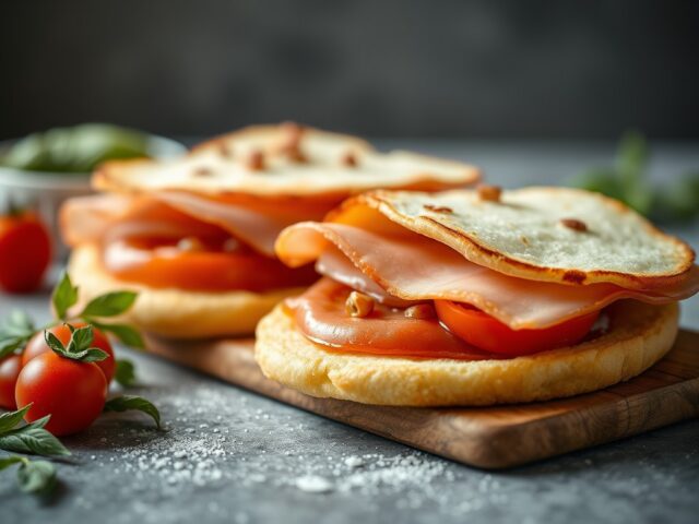 Knolselder met ham en kaas — AI-gegenereerde illustratie