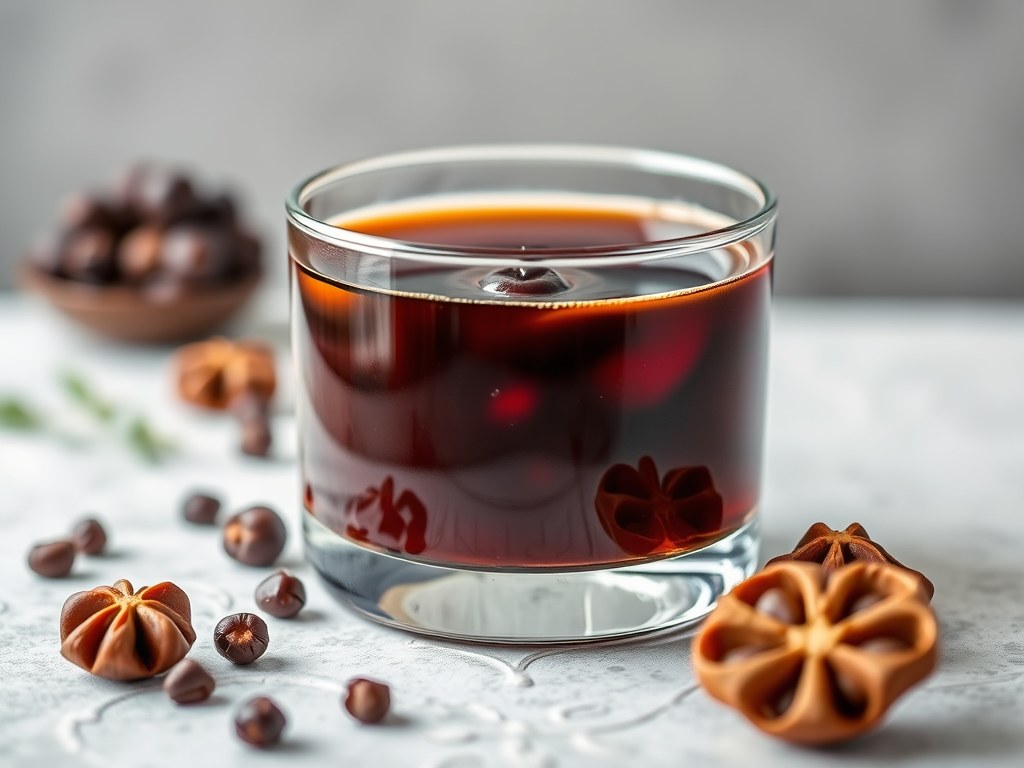 Koffielikeur, AI-gegenereerde illustratie