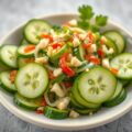 Komkommer salade met Pinda’s