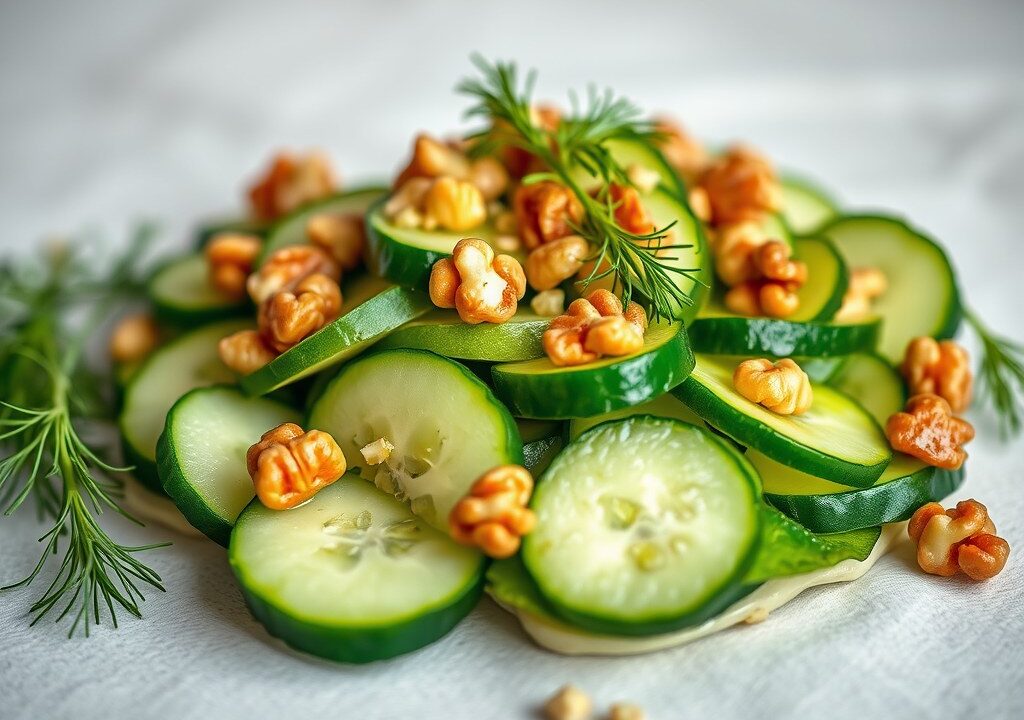 Komkommersalade 2 — AI-gegenereerde illustratie