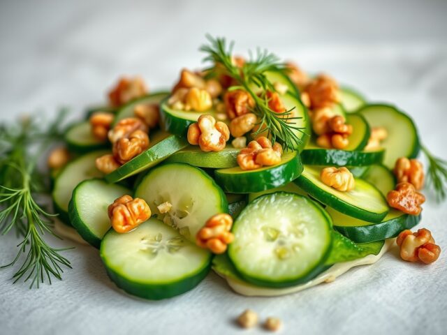 Komkommersalade 2 — AI-gegenereerde illustratie
