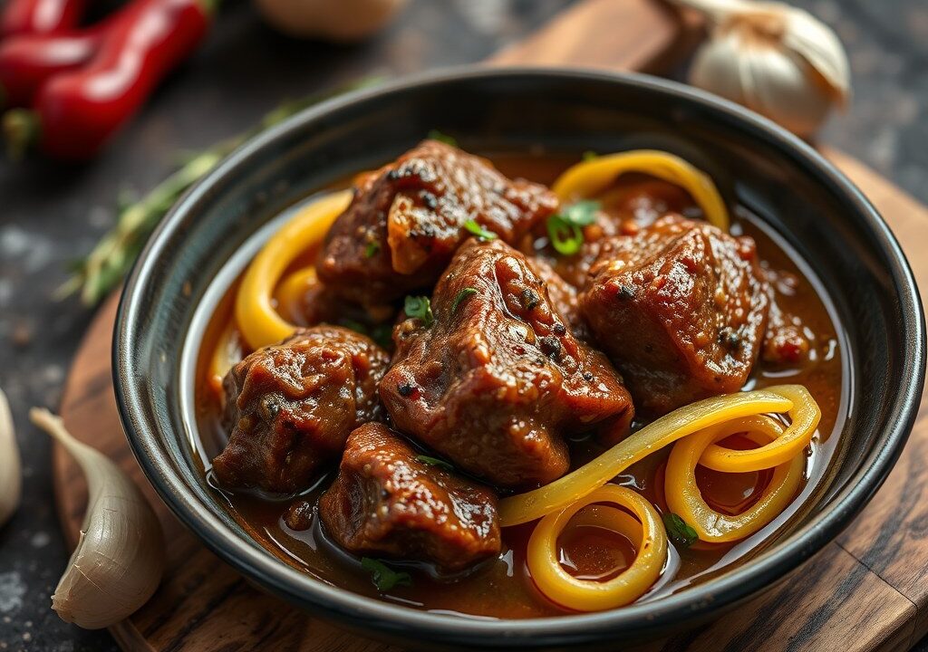 Konijn Gestoofd in Sherry, AI-gegenereerde illustratie