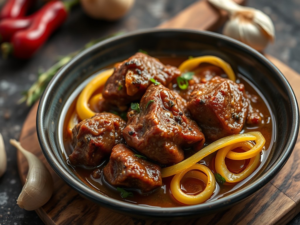 Konijn Gestoofd in Sherry, AI-gegenereerde illustratie