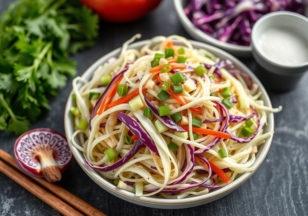 Kool Salade met Chinese Invloeden, AI-gegenereerde illustratie
