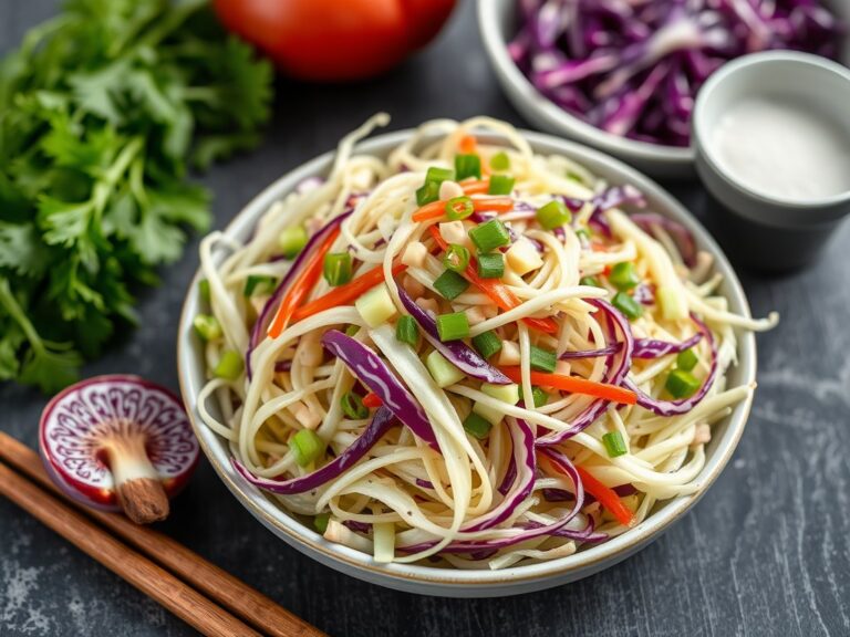 Kool Salade met Chinese Invloeden — AI-gegenereerde illustratie