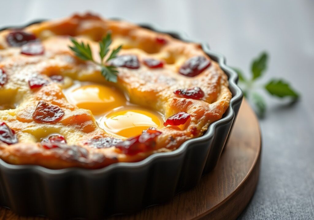 Krieltjes-clafoutis, AI-gegenereerde illustratie