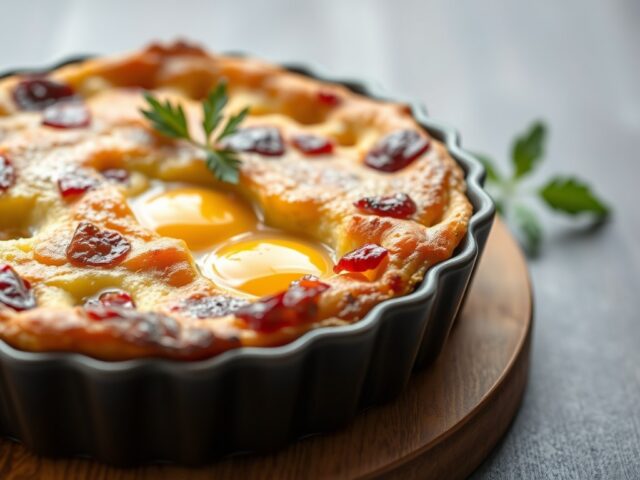 Krieltjes-clafoutis — AI-gegenereerde illustratie
