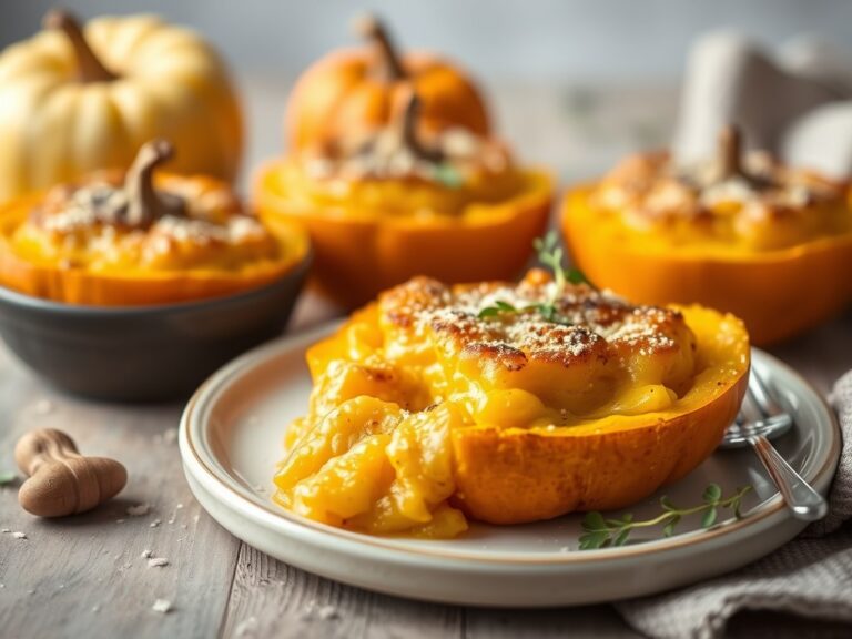 Krokante gratin van pompoen — AI-gegenereerde illustratie