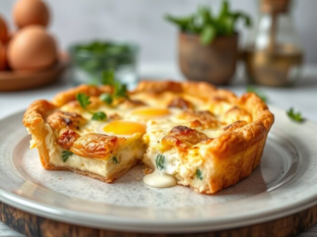 Kruidenquiche — AI-gegenereerde illustratie