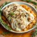 Kruidige, ietsje pittige Italiaanse kipstoofschotel