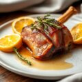 Lam met citrus, honing en tijm