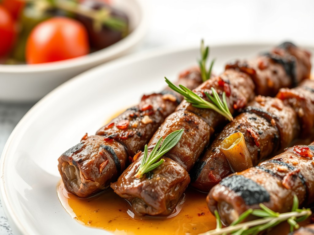 Lams Carbonaadjes met Rozemarijn en Gerookte Paprika, AI-gegenereerde illustratie
