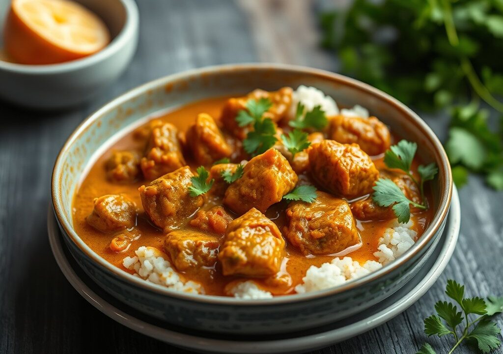 Lamsvlees curry — AI-gegenereerde illustratie