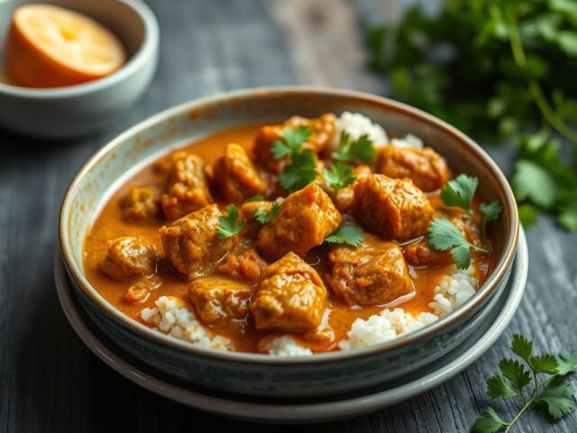 Lamsvlees curry — AI-gegenereerde illustratie