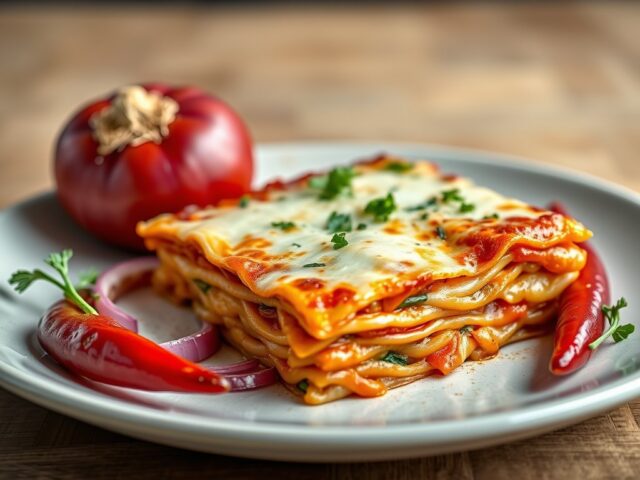 Lasagna gezond — AI-gegenereerde illustratie