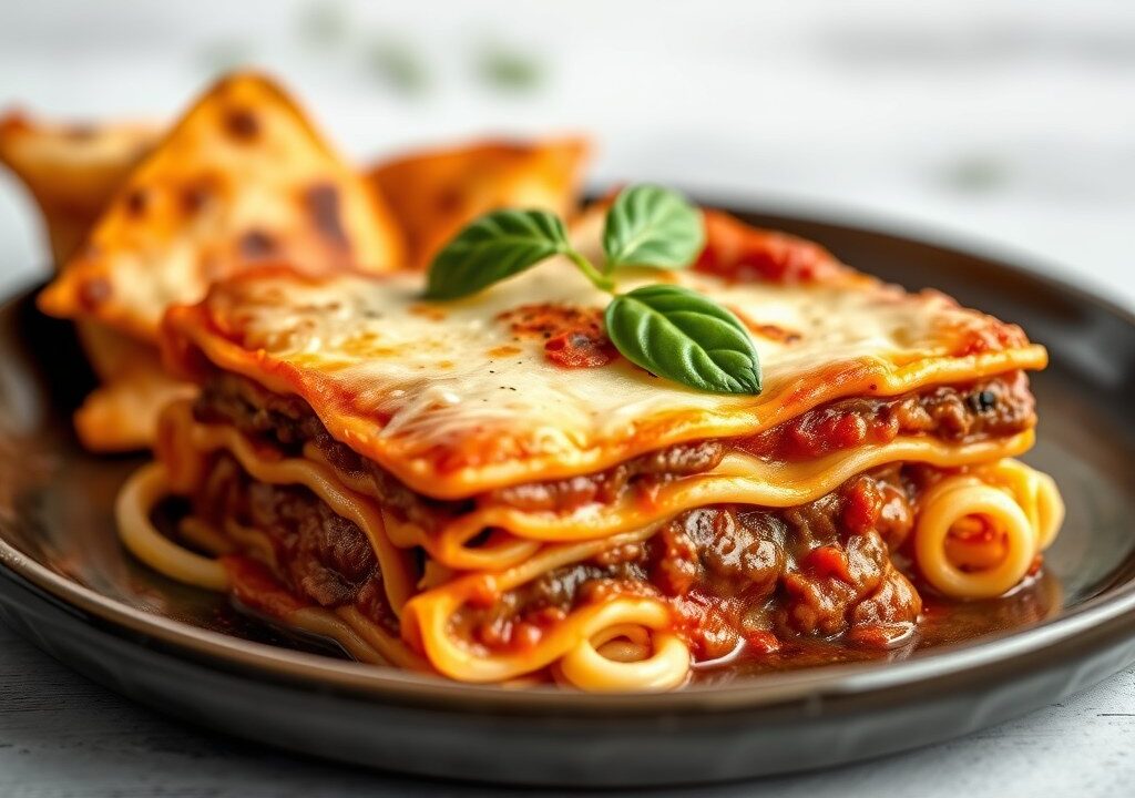 Lasagna (Iets minder bewerkelijk), AI-gegenereerde illustratie