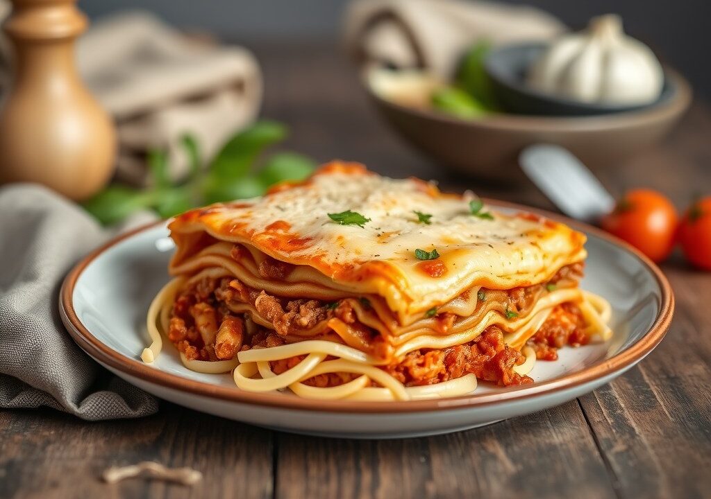 Lasagna op Toscaanse Wijze — AI-gegenereerde illustratie