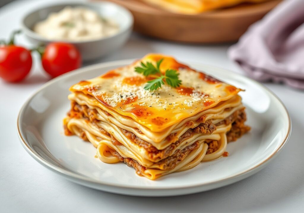Lasagne — AI-gegenereerde illustratie