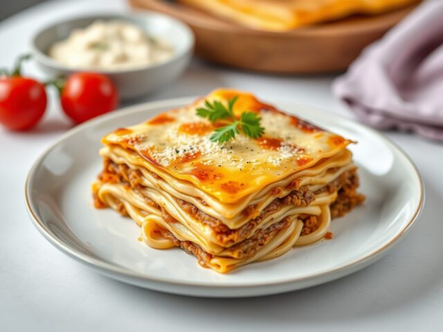 Lasagne — AI-gegenereerde illustratie
