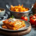 Lasagne met pompoen en tomaat