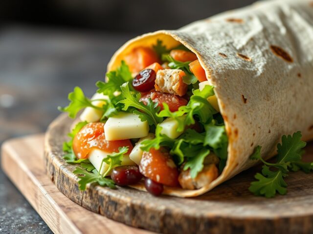 Lekkere lunchwrap — AI-gegenereerde illustratie