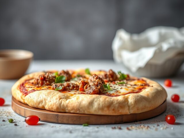 Lekkere pizzasnack — AI-gegenereerde illustratie