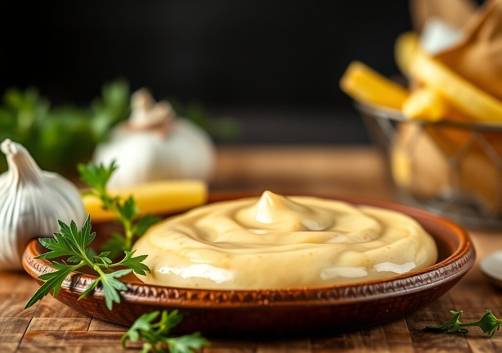 Lekkere saus voor bbq of bij de chips, AI-gegenereerde illustratie