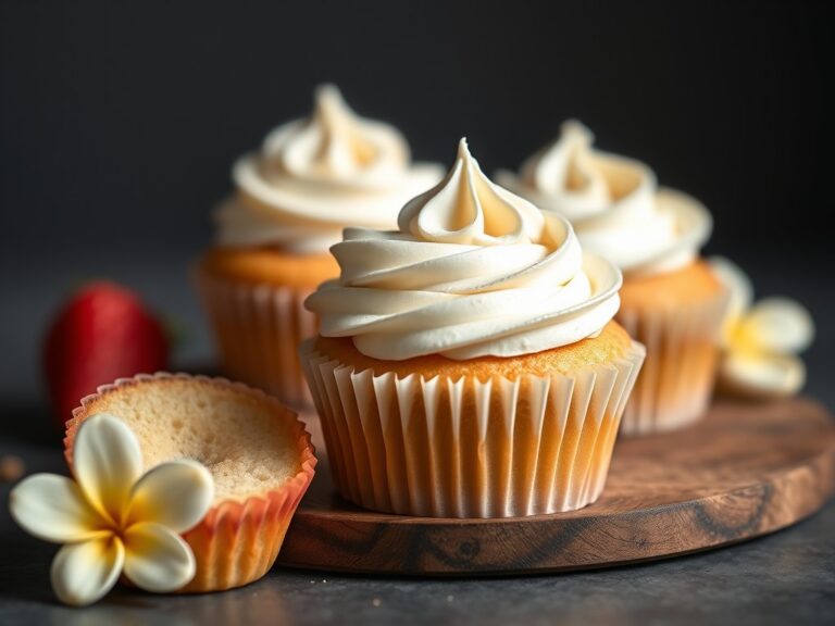 Lichte cupcakes — AI-gegenereerde illustratie