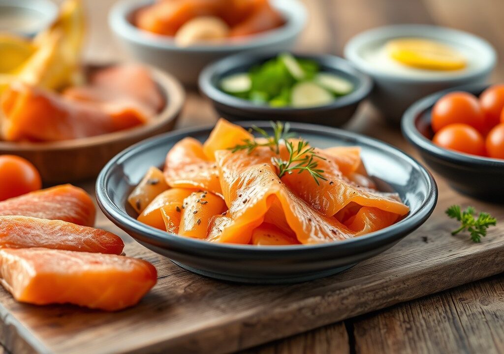 Liefdevol vishapjes assortiment — AI-gegenereerde illustratie