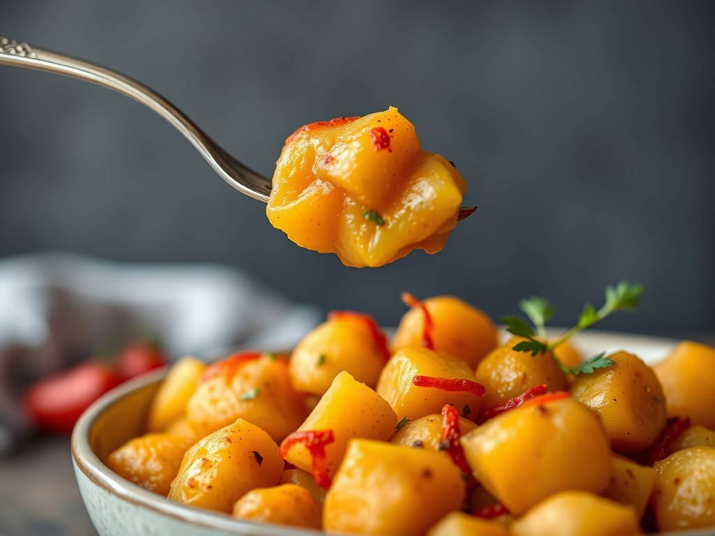 Maatjes in een aardappeljasje, AI-gegenereerde illustratie