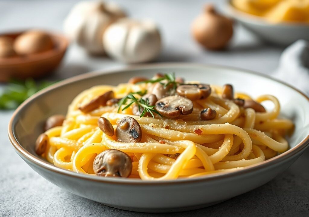 Macaroni Carbonara — AI-gegenereerde illustratie