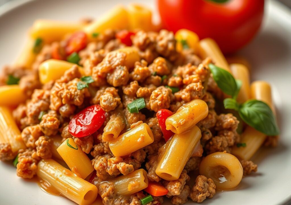 Macaroni di Gério, AI-gegenereerde illustratie