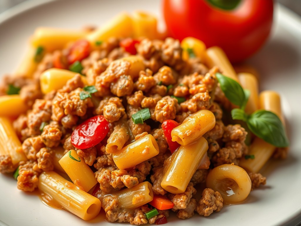 Macaroni di Gério, AI-gegenereerde illustratie