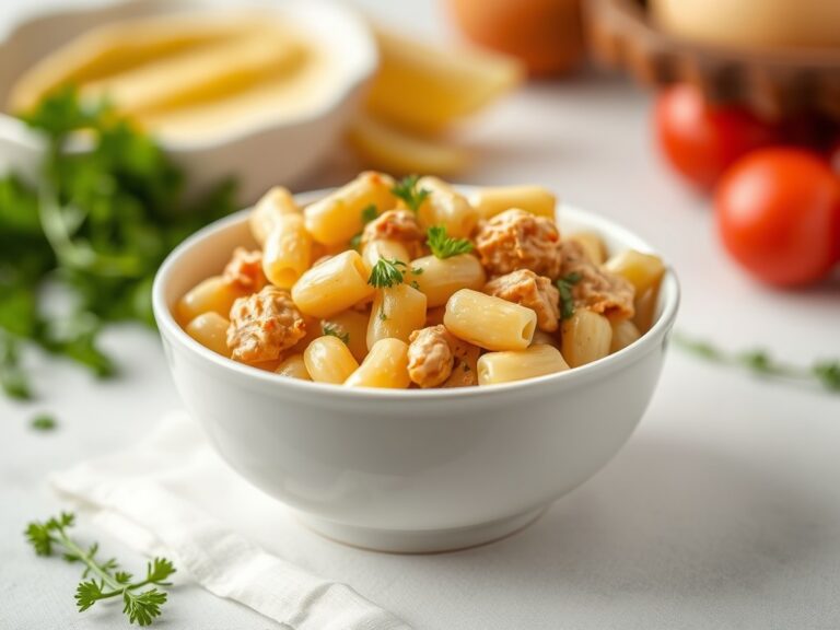Macaroni met kip — AI-gegenereerde illustratie