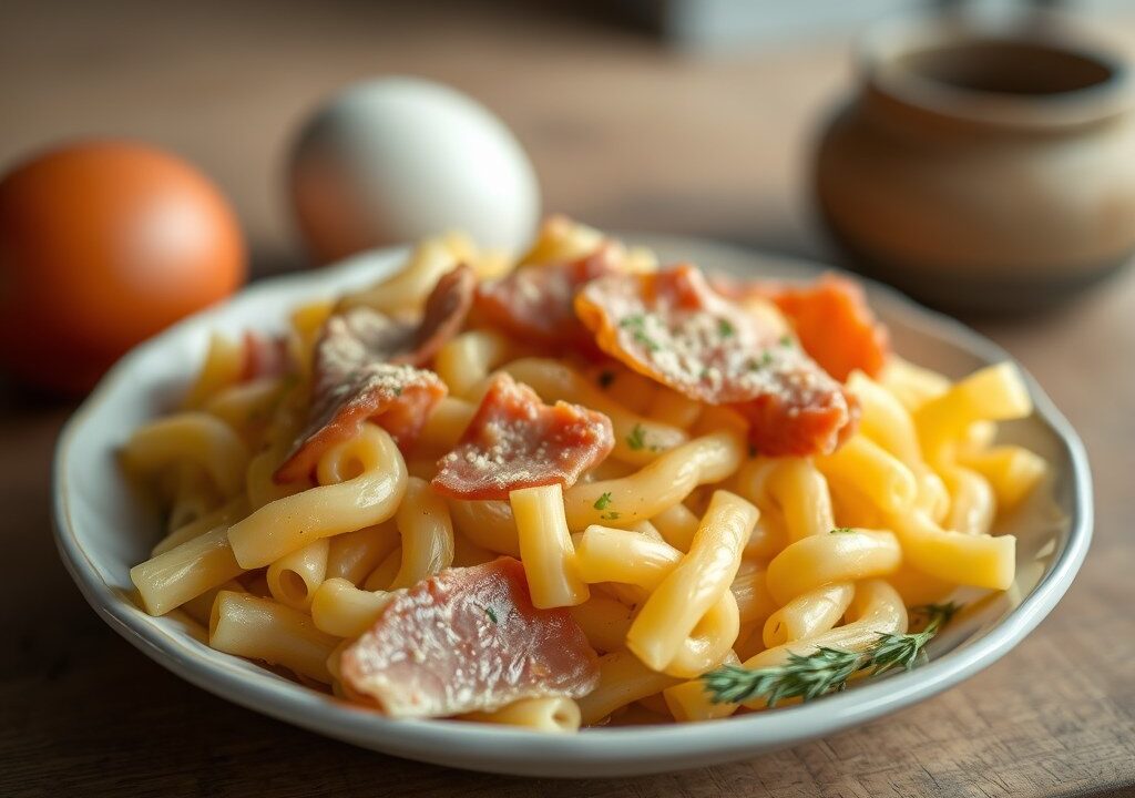 Macaroni (voor een luie dag) — AI-gegenereerde illustratie