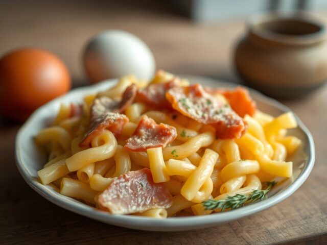 Macaroni (voor een luie dag) — AI-gegenereerde illustratie