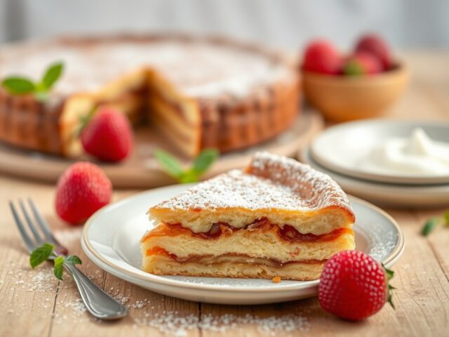 Mailänder Zwetschenkuchen — AI-gegenereerde illustratie