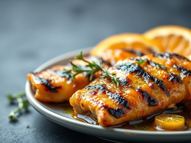 Marinade met sinaasappel en tijm — AI-gegenereerde illustratie