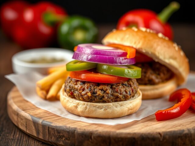 Marokaanse gehaktballetjes of burgers — AI-gegenereerde illustratie