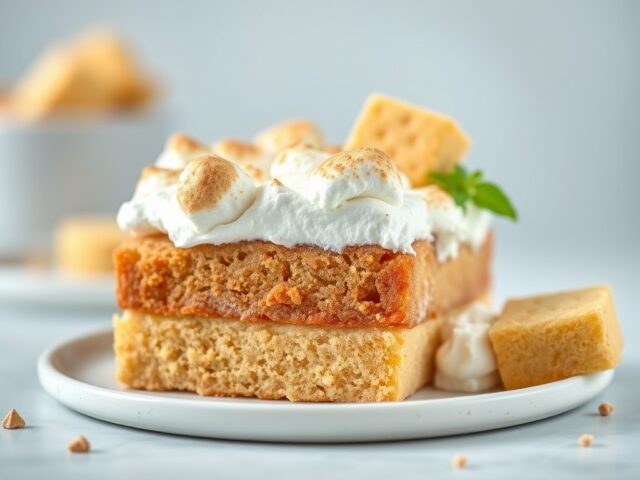 Marshmallow-cake — AI-gegenereerde illustratie