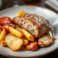 Medaillon ‘varken van weleer’ met bier, gebakken aardappelen