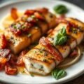Medaillons van kabeljauw met spek en asperges