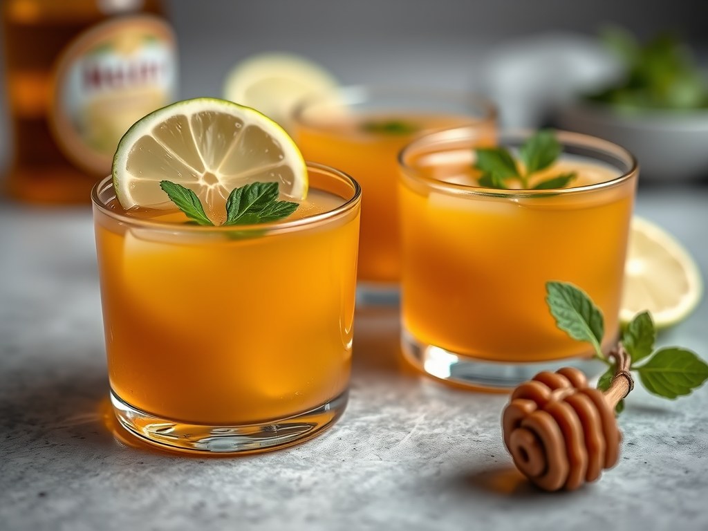 Meloen met tequila en limoen, AI-gegenereerde illustratie