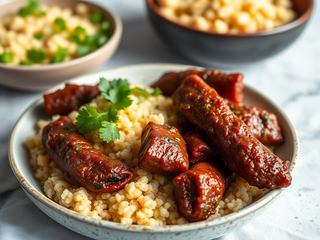 Merguez Worstjes met Couscous, AI-gegenereerde illustratie