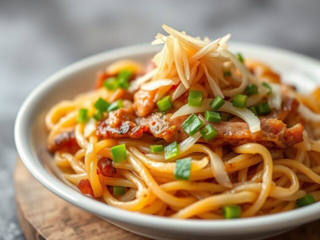 Mihoen Goreng met Spitskool — AI-gegenereerde illustratie