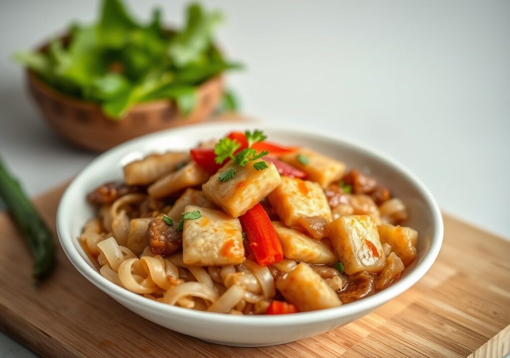 Mihoen met Tempeh en Katjang — AI-gegenereerde illustratie