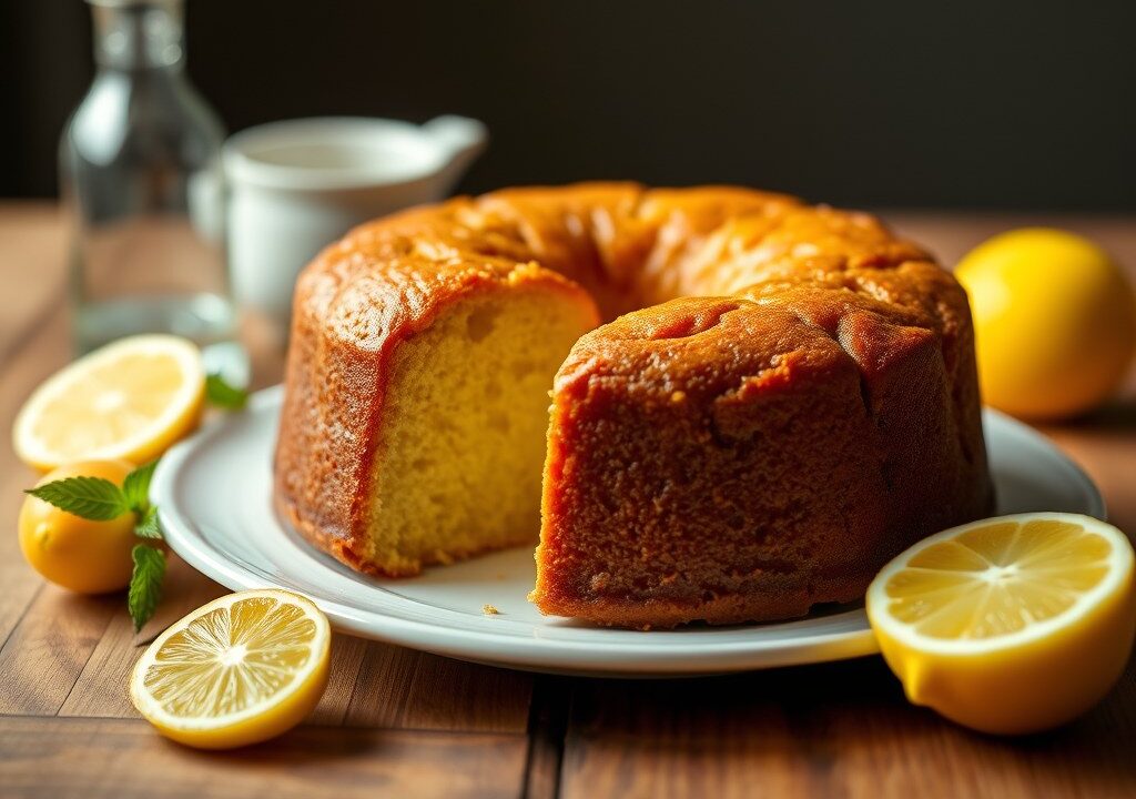 Mijn schoonmoeders Madeira cake, AI-gegenereerde illustratie